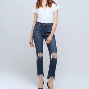 L’Agence High Line Skinny Jeans‎ size 28 Mariner Destroyed High Rise Denim